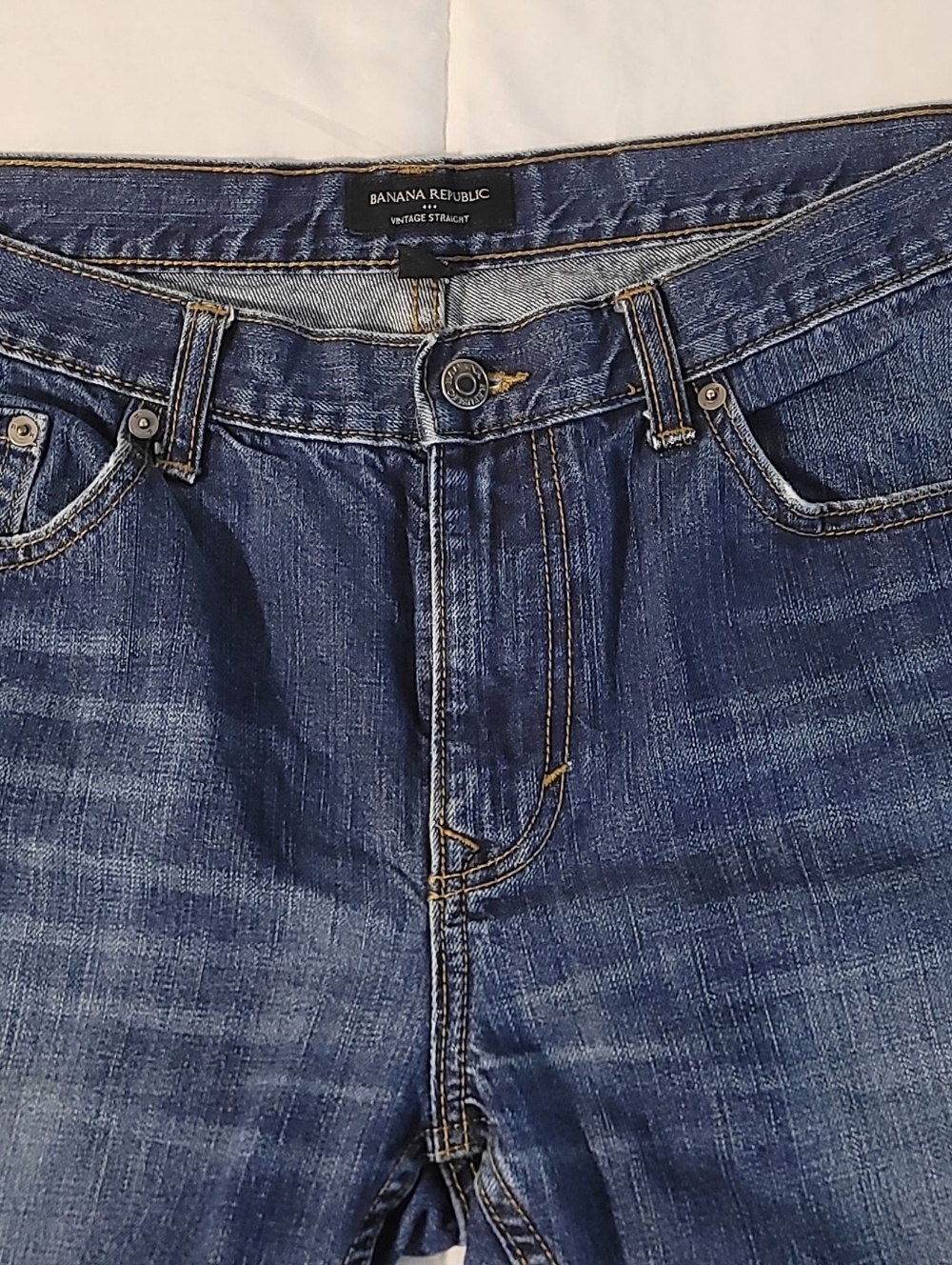 Banana Republic, Vintage Straight, Medium Wash Jeans, Fits Like 33x30. - Picture 5 of 16